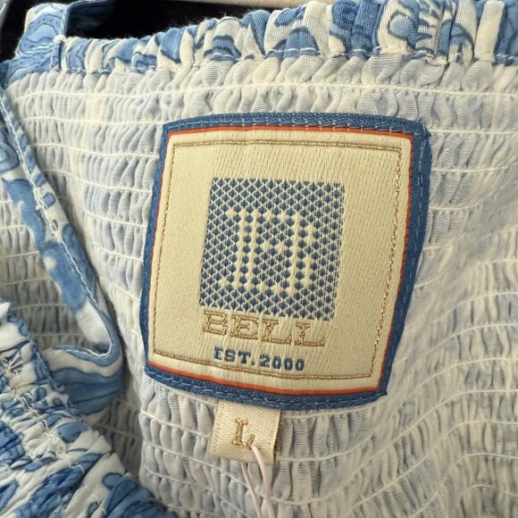 Bell by Alicia Bell Women's Soleil Midi Dress Sz L Floral Smocked Ruffle NWT - Picture 8 of 11